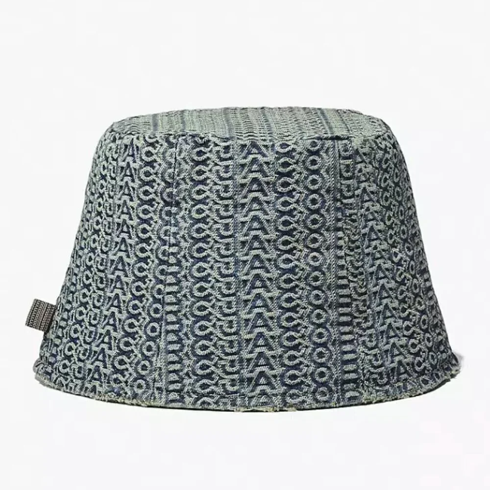 NEW! NWT! Marc Jacobs The Washed Monogram Denim Bucket Hat
